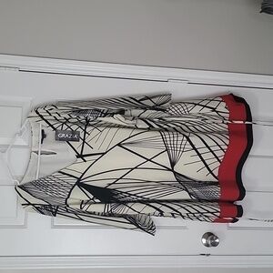Grazia Women's Plus Size Abstract Longsleeve  Dress Size 28